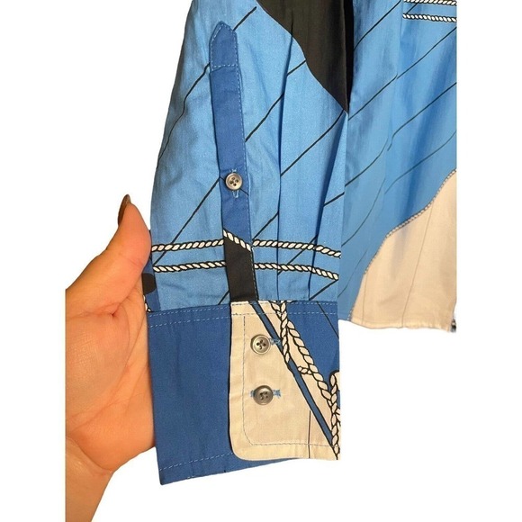 J CREW NWT COTTON POPLIN SLIM PERFECT SHIRT IN RATTI® REGATTA PRINT Size 2 - Picture 4 of 8